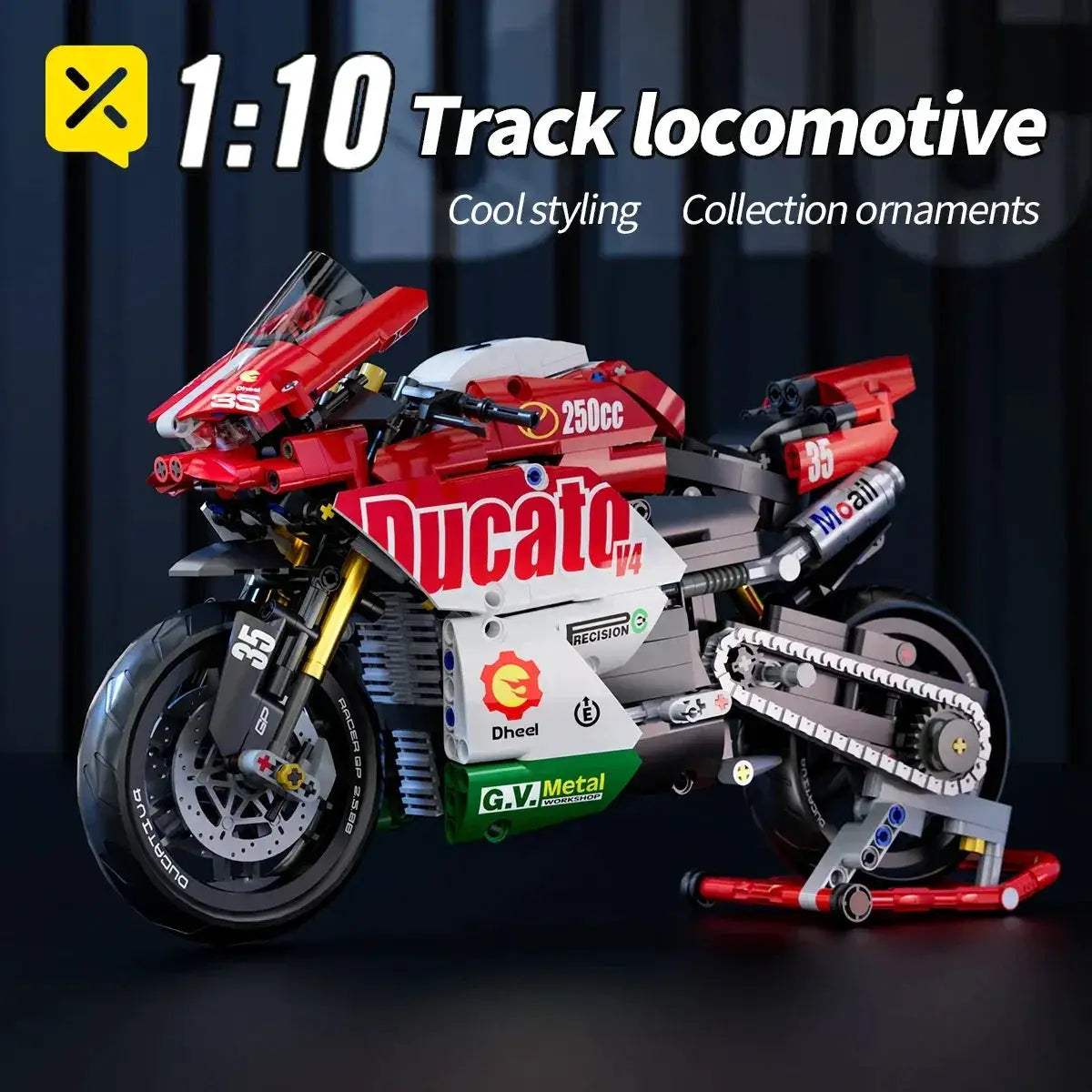 DIY Model Motorcycle Building Blocks Deluxe Kit for Kids - ToylandEU