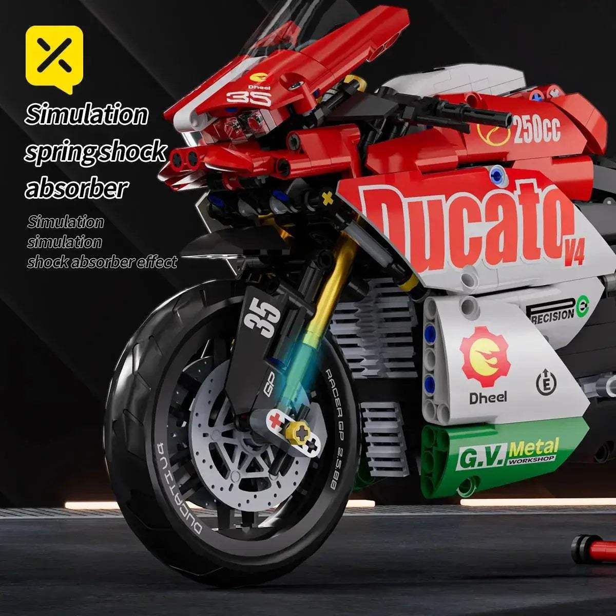 DIY Model Motorcycle Building Blocks Deluxe Kit for Kids - ToylandEU