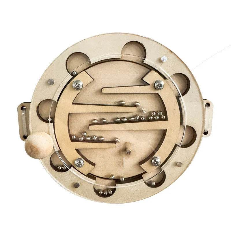 DIY Montessori Busy Board Wooden Accessories Hand Pulled Wheel Gear Drum Car Castle Early Educational Toy For Children Gift - ToylandEU