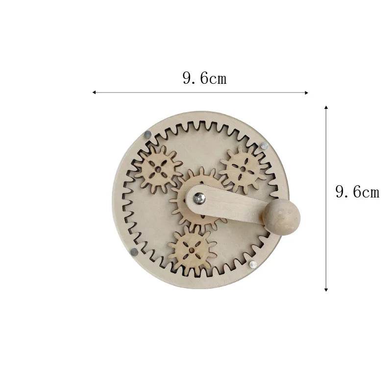 DIY Montessori Busy Board Wooden Accessories Hand Pulled Wheel Gear Drum Car Castle Early Educational Toy For Children Gift - ToylandEU