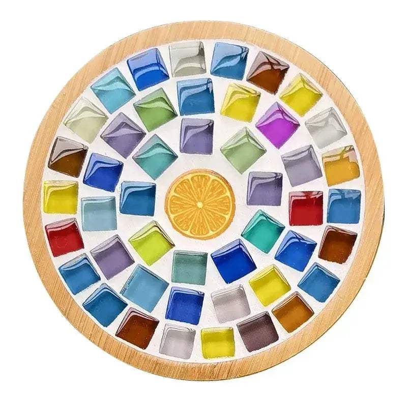 DIY Mosaic Coaster Kit With Bamboo Base For Creative Play - ToylandEU