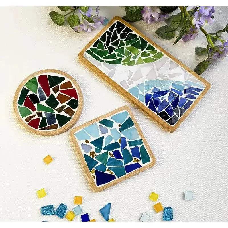 DIY Mosaic Coaster Kit With Bamboo Base For Creative Play - ToylandEU