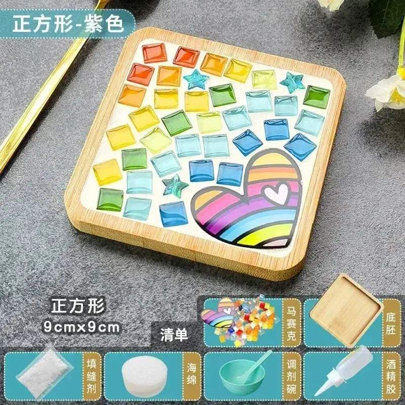 DIY Mosaic Coaster Kit With Bamboo Base For Creative Play - ToylandEU