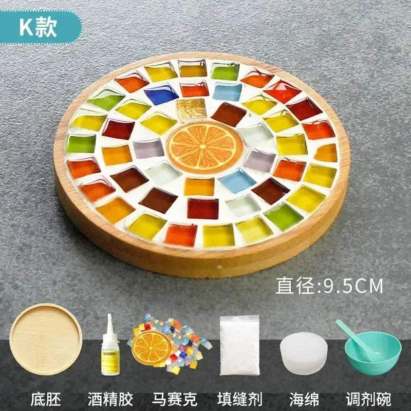 DIY Mosaic Coaster Kit With Bamboo Base For Creative Play - ToylandEU