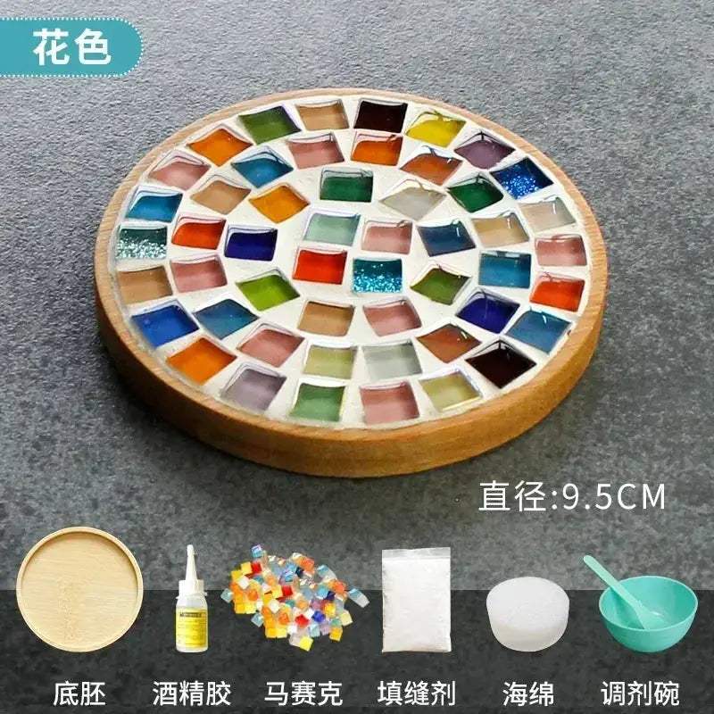 DIY Mosaic Coaster Kit With Bamboo Base For Creative Play - ToylandEU