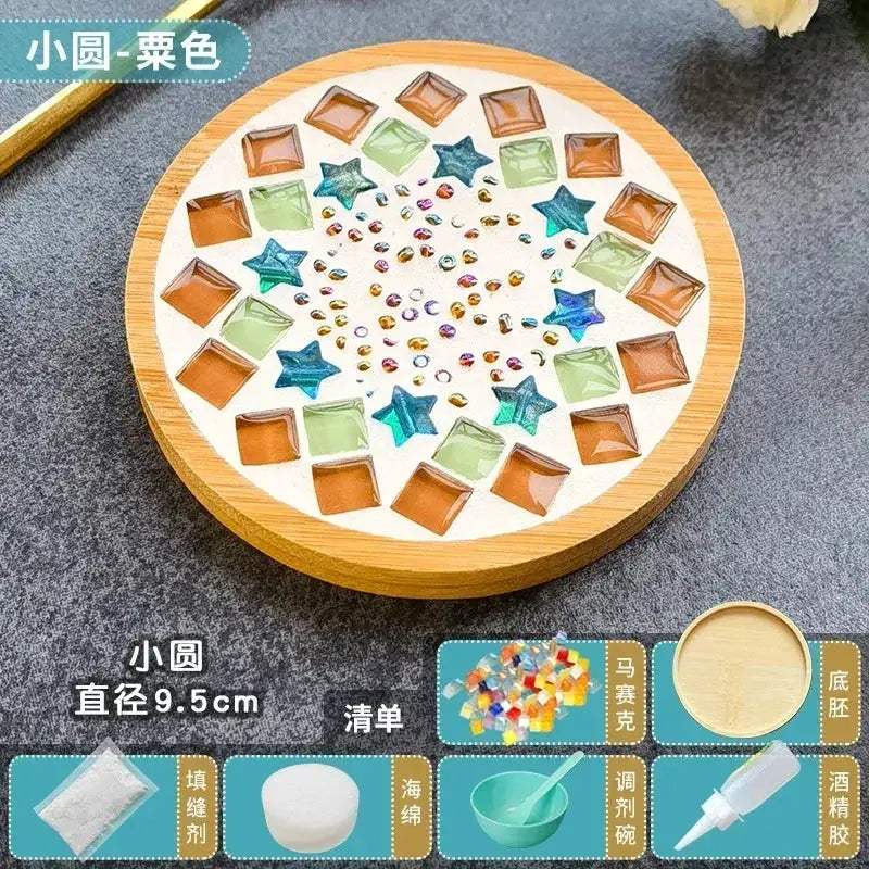 DIY Mosaic Coaster Kit With Bamboo Base For Creative Play - ToylandEU