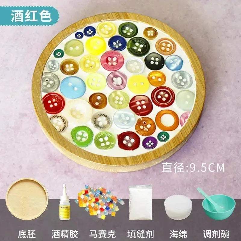 DIY Mosaic Coaster Kit With Bamboo Base For Creative Play - ToylandEU