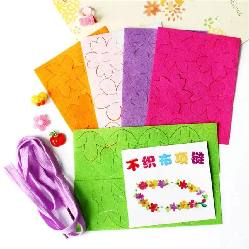 DIY Necklace Kit For Kids Nonwoven Flower Craft Educational - ToylandEU