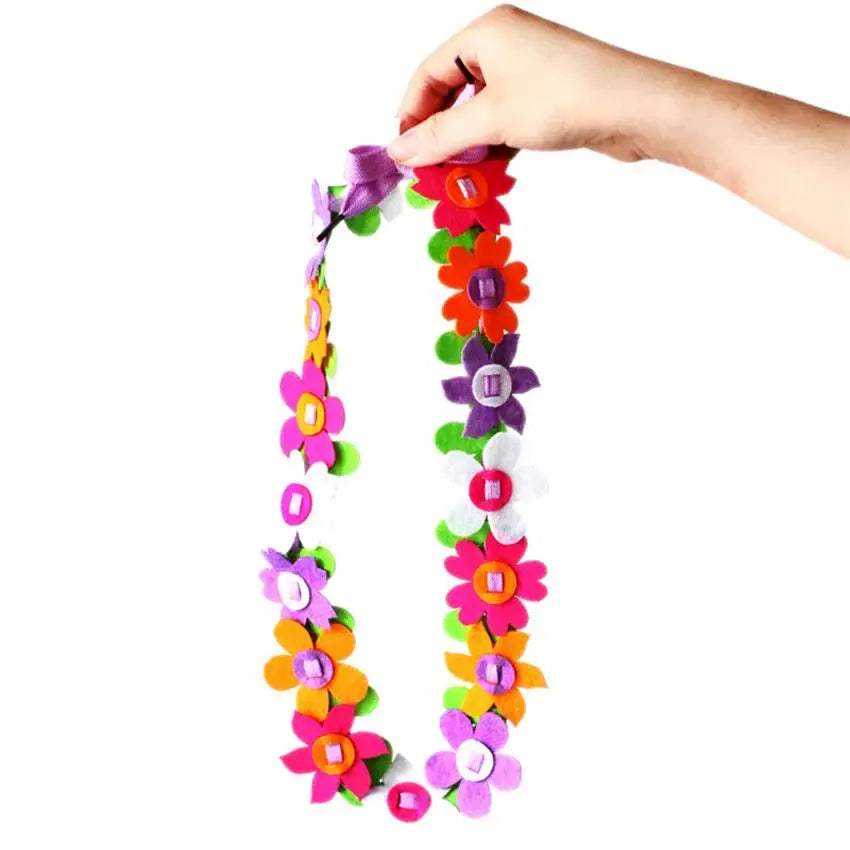 DIY Necklace Kit For Kids Nonwoven Flower Craft Educational - ToylandEU
