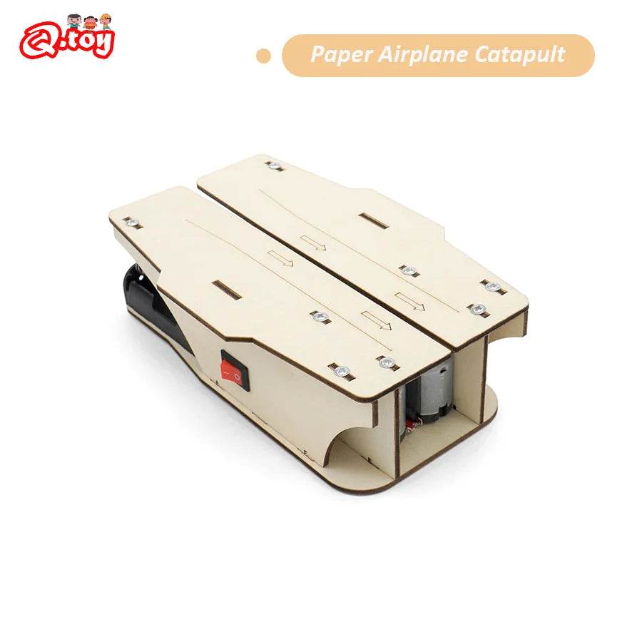 DIY Paper Airplane Catapult Science Toys Technologia STEM Educational Wooden Puzzle Kit for Kids - ToylandEU