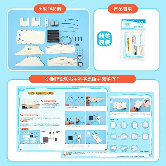 DIY Paper Airplane Catapult Science Toys Technologia STEM Educational Wooden Puzzle Kit for Kids - ToylandEU