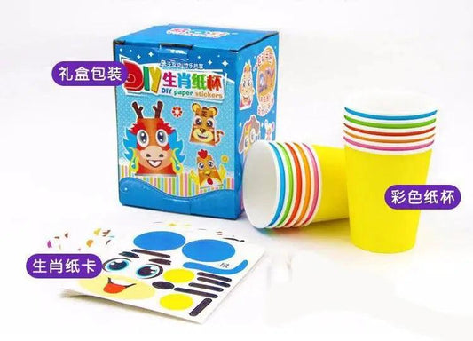  DIY Paper Cups Craft Kit For Kids With Colorful Stickers -  ToylandEU™
