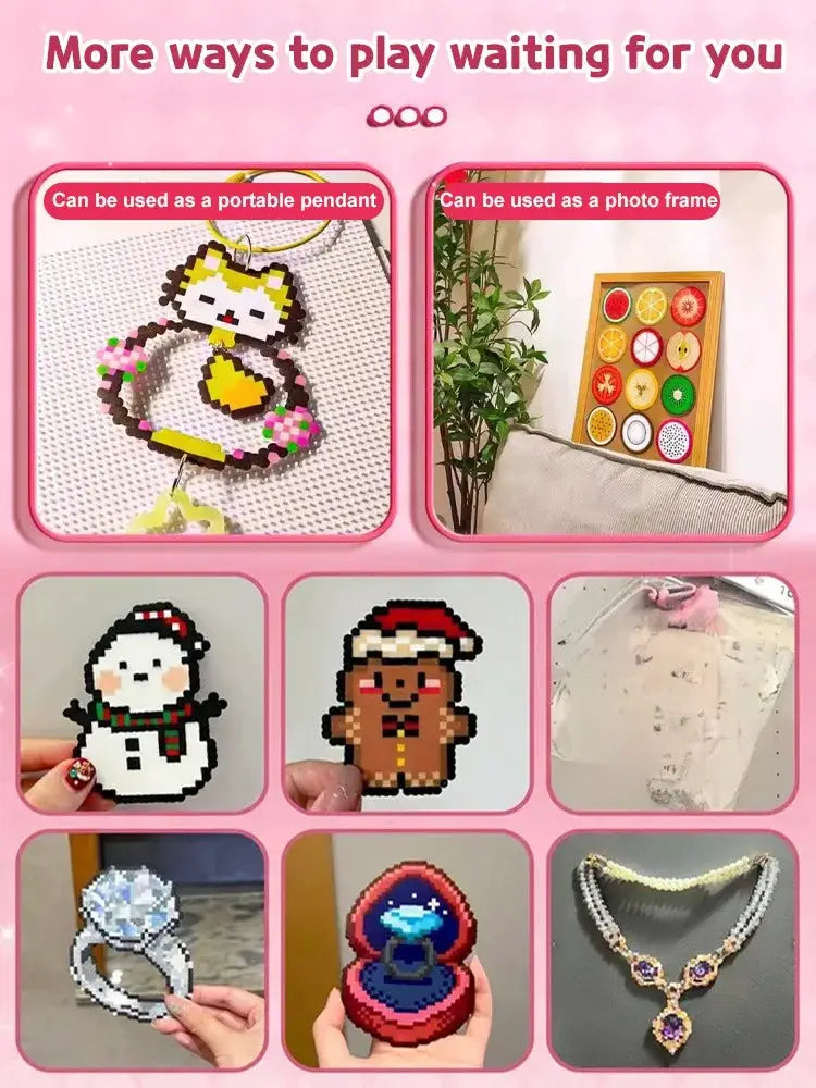 DIY Perler Beads Craft Kit for Kids 3D Interlocking Fun - ToylandEU