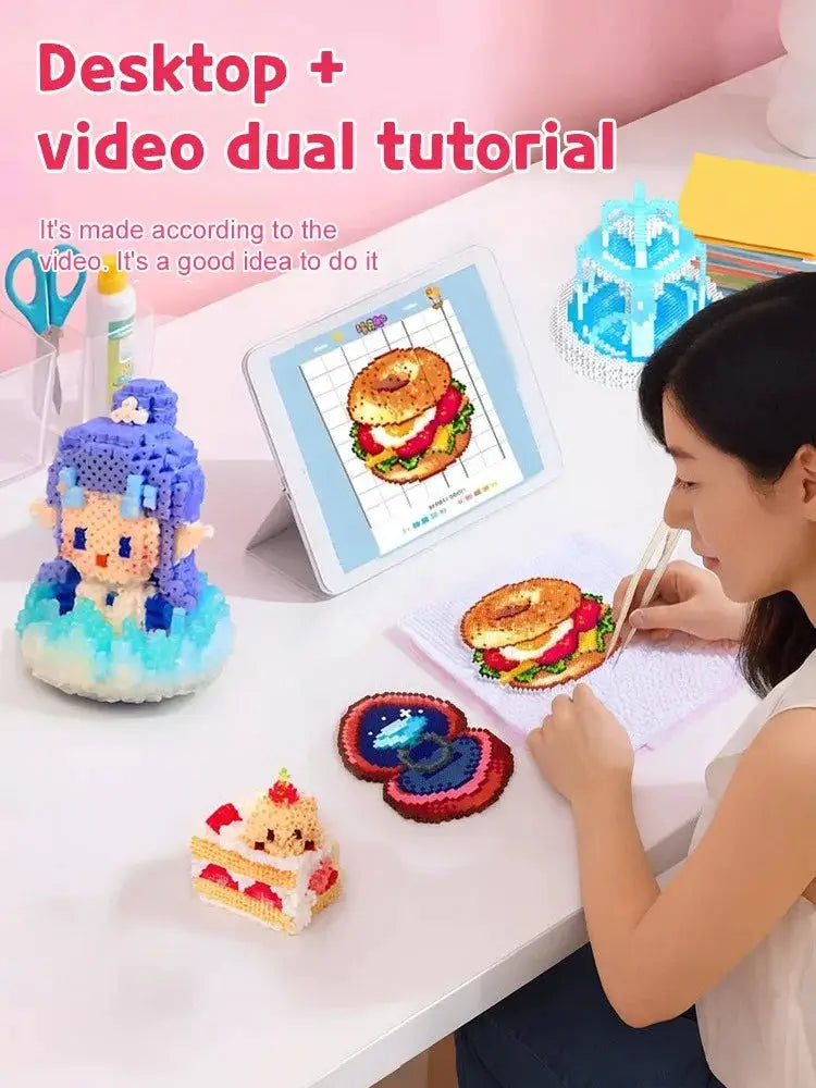 DIY Perler Beads Craft Kit for Kids 3D Interlocking Fun - ToylandEU