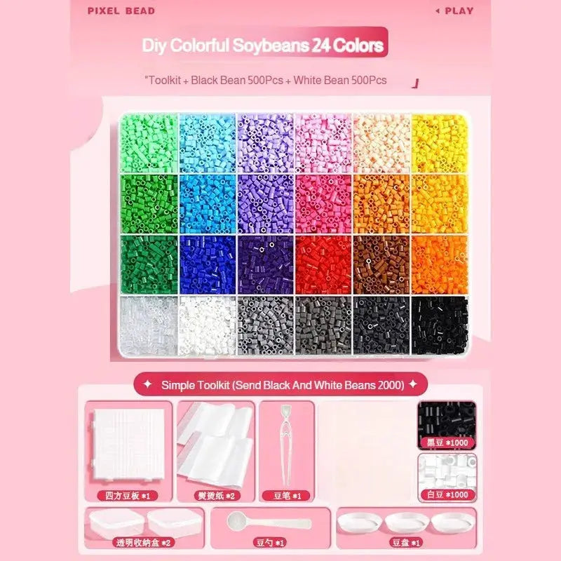 DIY Perler Beads Craft Kit for Kids 3D Interlocking Fun - ToylandEU