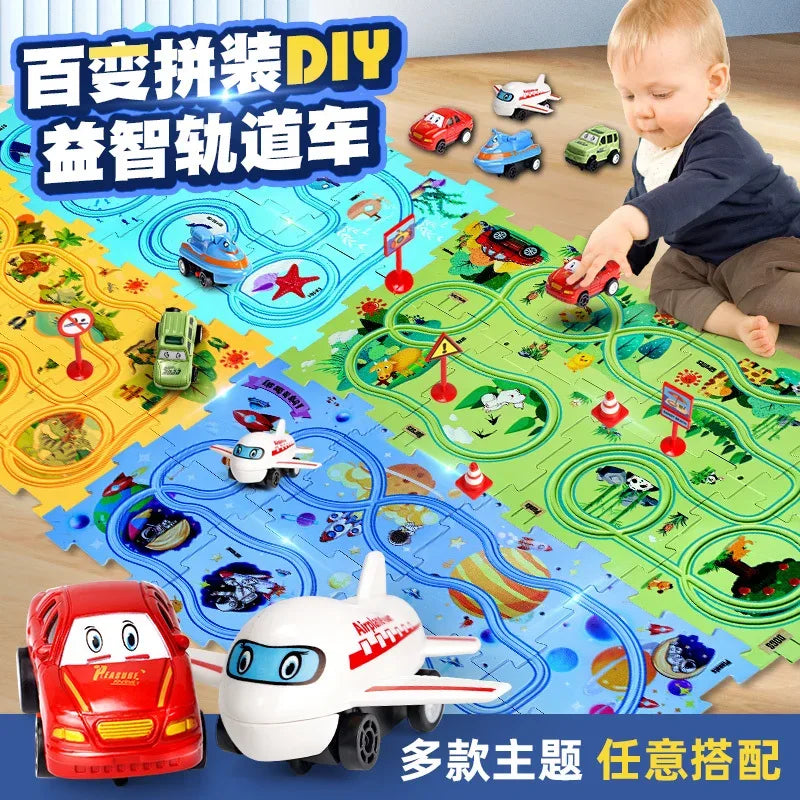 DIY Puzzle Track Car Kit For STEM Education And Play - ToylandEU