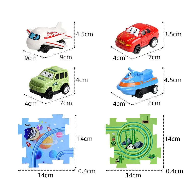 DIY Puzzle Track Car Kit For STEM Education And Play - ToylandEU