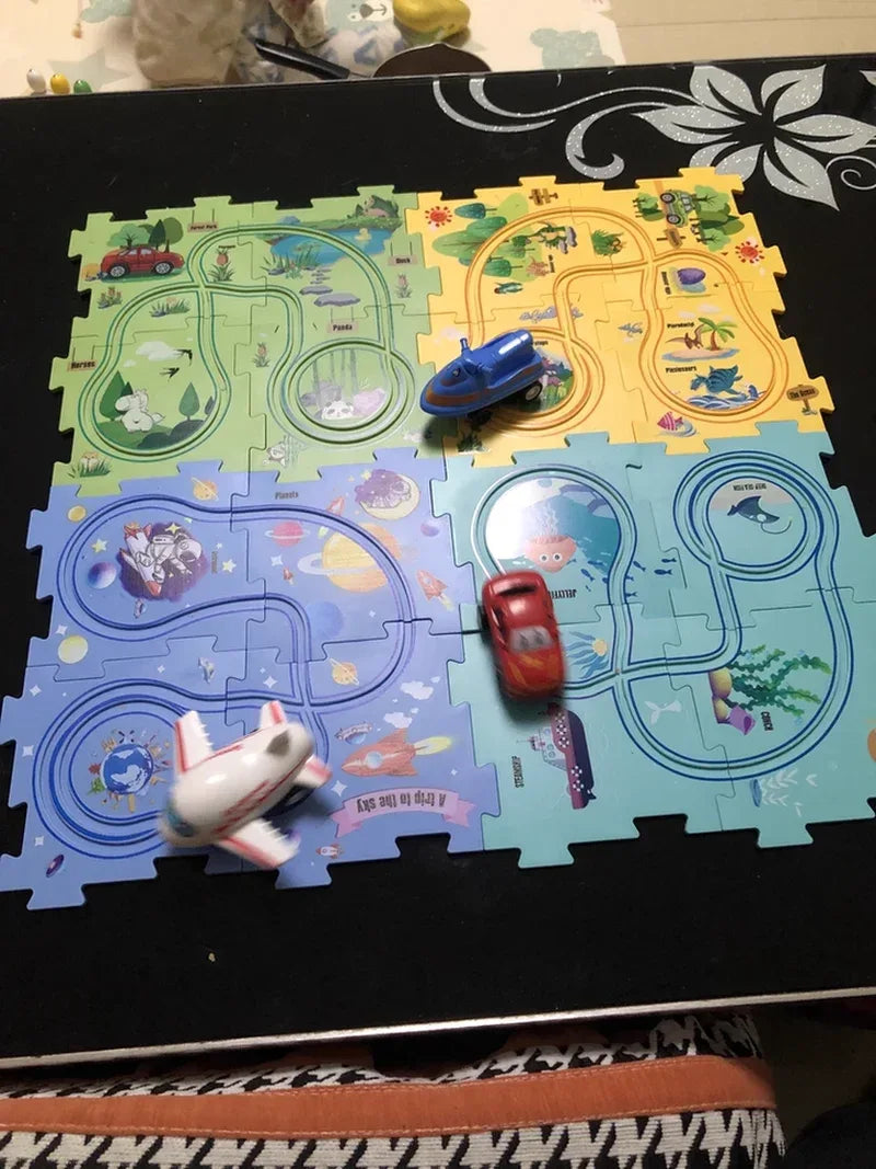 DIY Puzzle Track Car Kit For STEM Education And Play - ToylandEU
