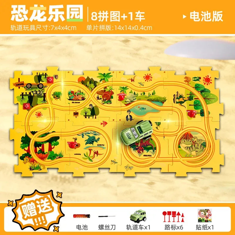 DIY Puzzle Track Car Kit For STEM Education And Play - ToylandEU