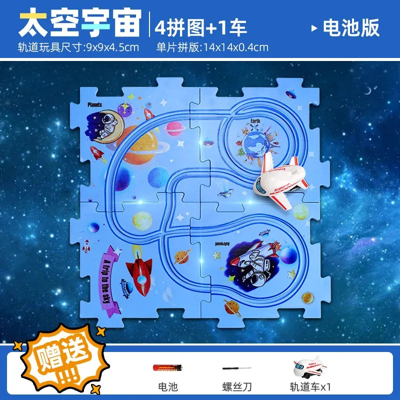 DIY Puzzle Track Car Kit For STEM Education And Play - ToylandEU