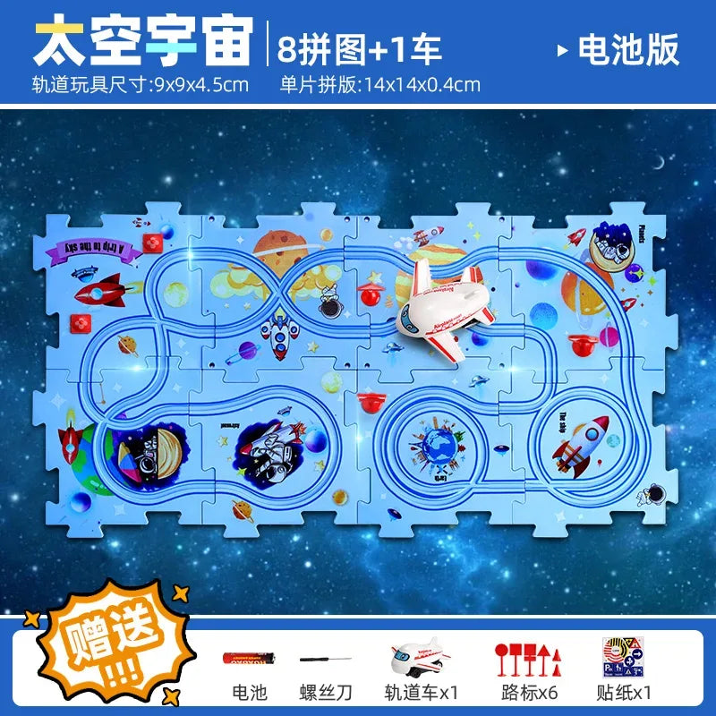 DIY Puzzle Track Car Kit For STEM Education And Play - ToylandEU