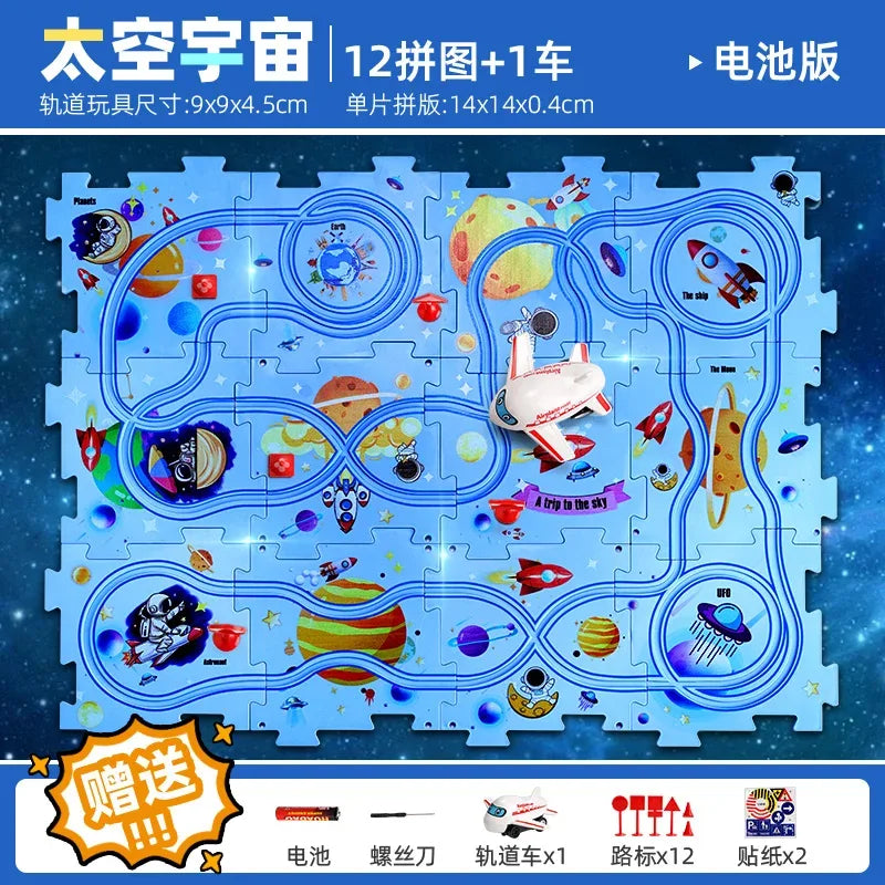 DIY Puzzle Track Car Kit For STEM Education And Play - ToylandEU