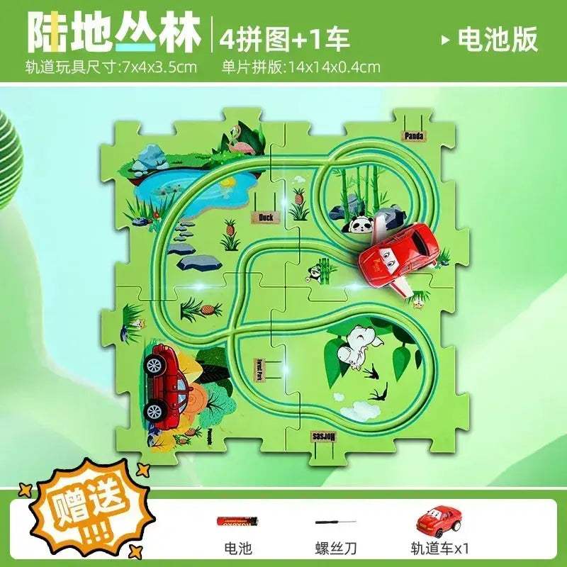 DIY Puzzle Track Car Kit STEM Education Toy -  ToylandEU™