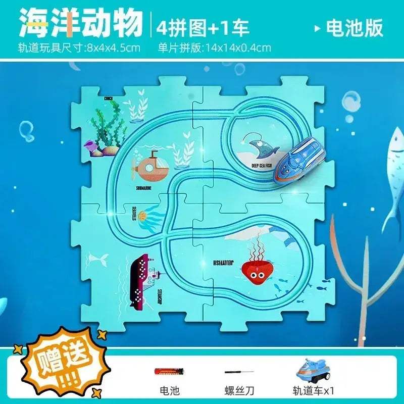  DIY Puzzle Track Car Kit STEM Education Toy -  ToylandEU™