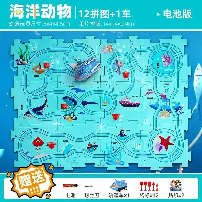  DIY Puzzle Track Car Kit STEM Education Toy -  ToylandEU™
