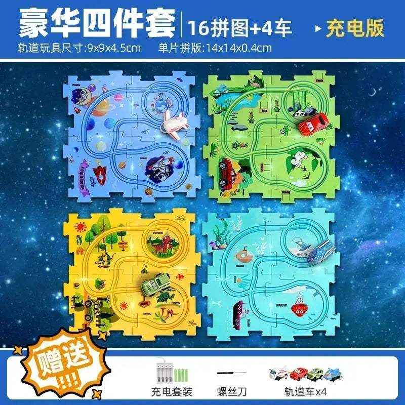  DIY Puzzle Track Car Kit STEM Education Toy -  ToylandEU™