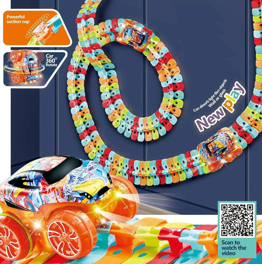  DIY Race Track Car Set Flexible Tracks and Rails ABS -  ToylandEU™