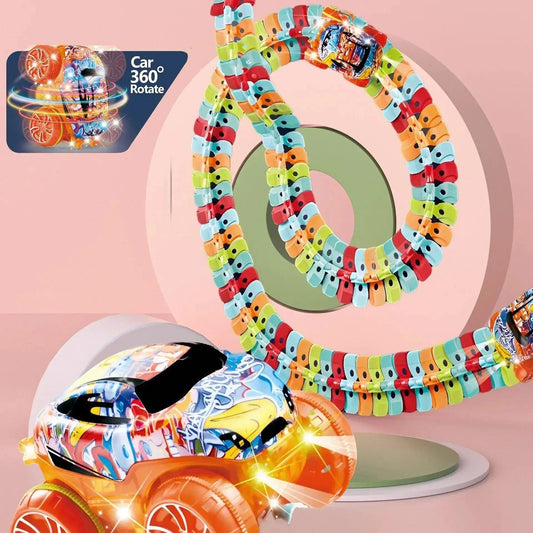  DIY Race Track Car Set Flexible Tracks and Rails ABS -  ToylandEU™