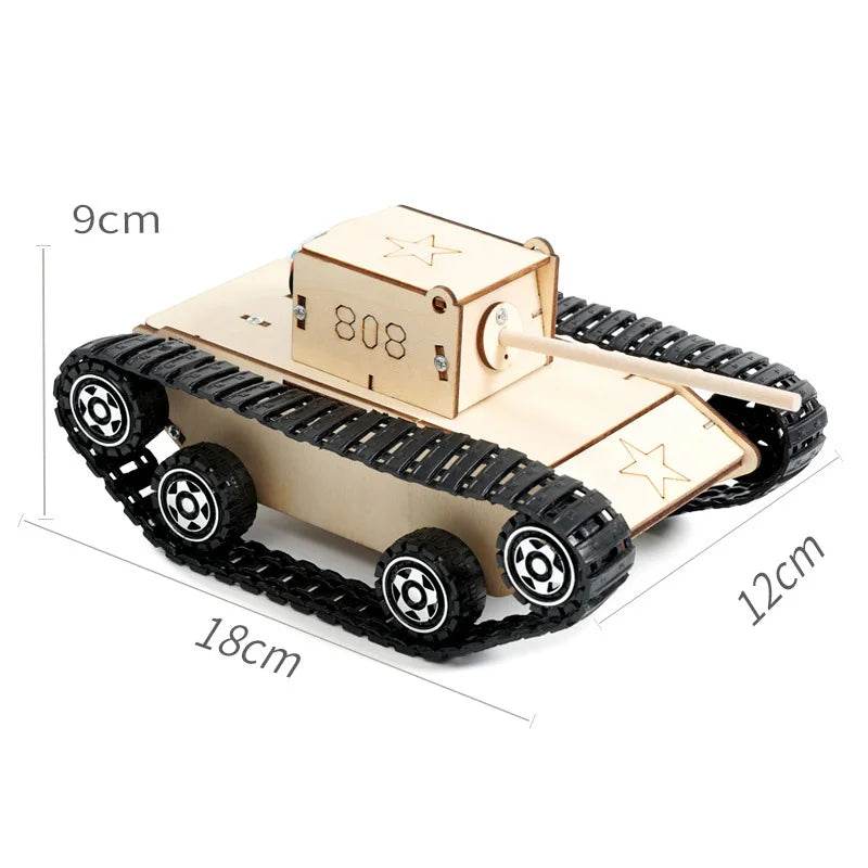 DIY Remote Control Tank Model Science Toys Educational Wooden Steam Assemble Puzzle - ToylandEU