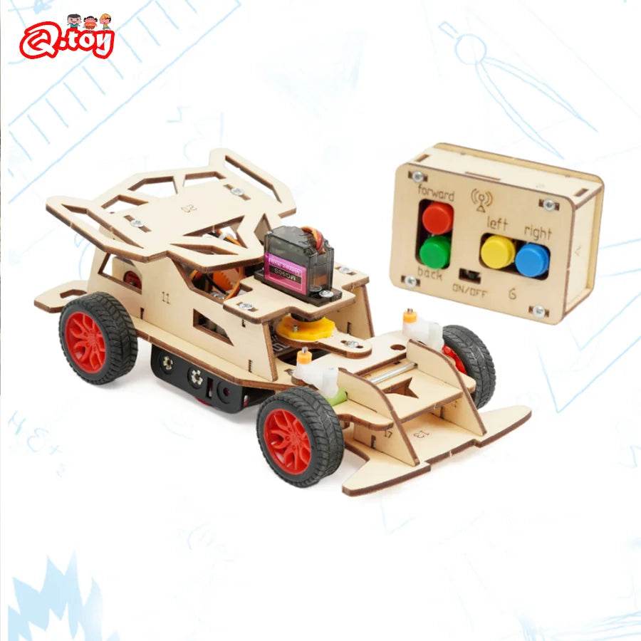 DIY Remote Steering Rear Drive Car Model Science Toys for Kids Physics Educational Kit - ToylandEU