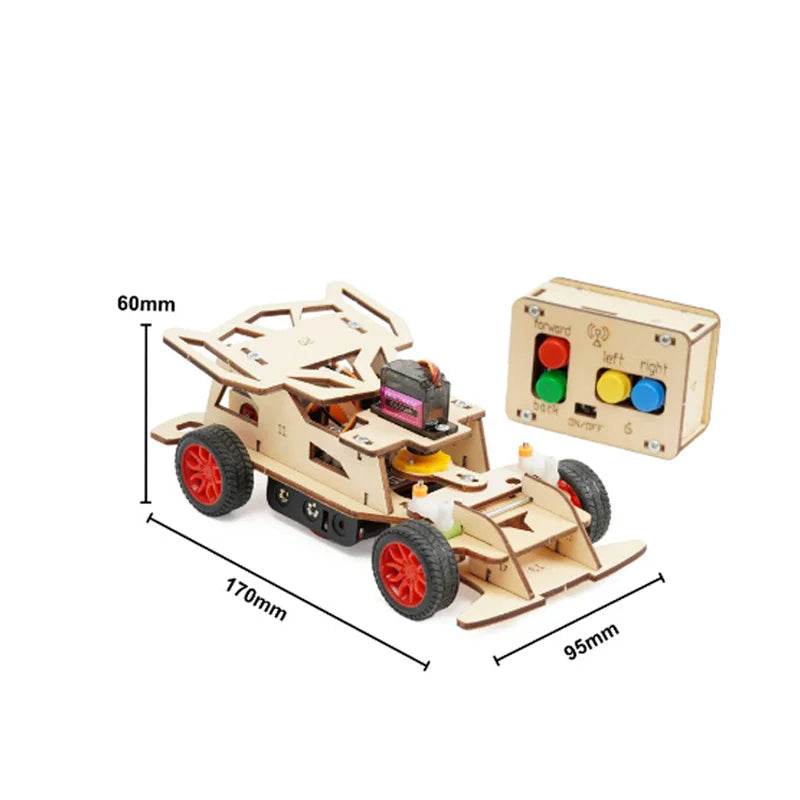 DIY Remote Steering Rear Drive Car Model Science Toys for Kids Physics Educational Kit - ToylandEU