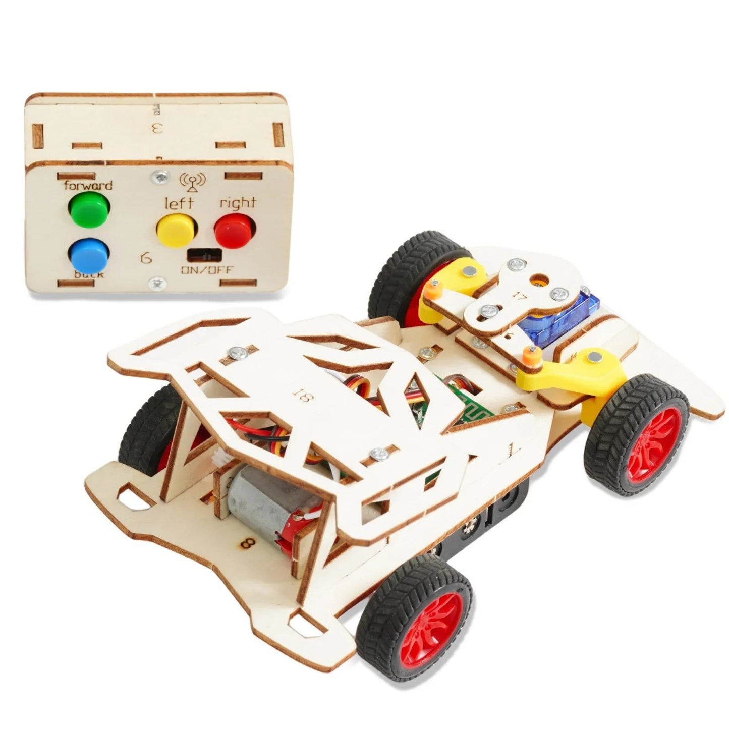 DIY Remote Steering Rear Drive Car Model Science Toys for Kids Physics Kit Educational Children - ToylandEU