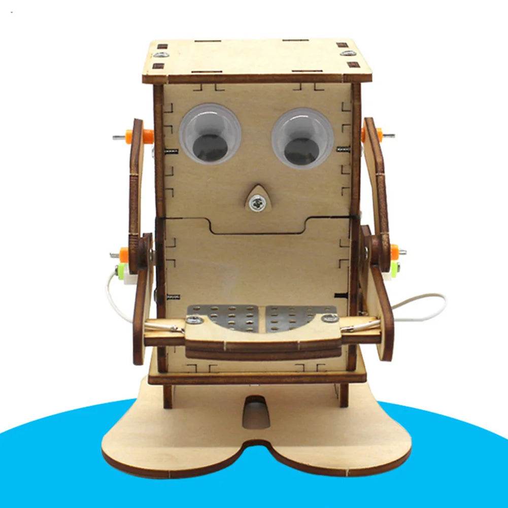 DIY Robot Eating Coin Wood Model Teaching Learning STEM Project Kit for Kid Science Experiment Education Toy - ToylandEU