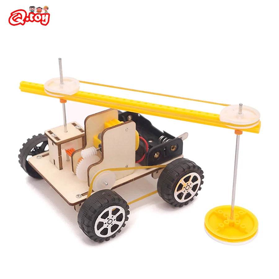 DIY Robot Vacuum Cleaner Model Children Wooden STEM Kits - ToylandEU