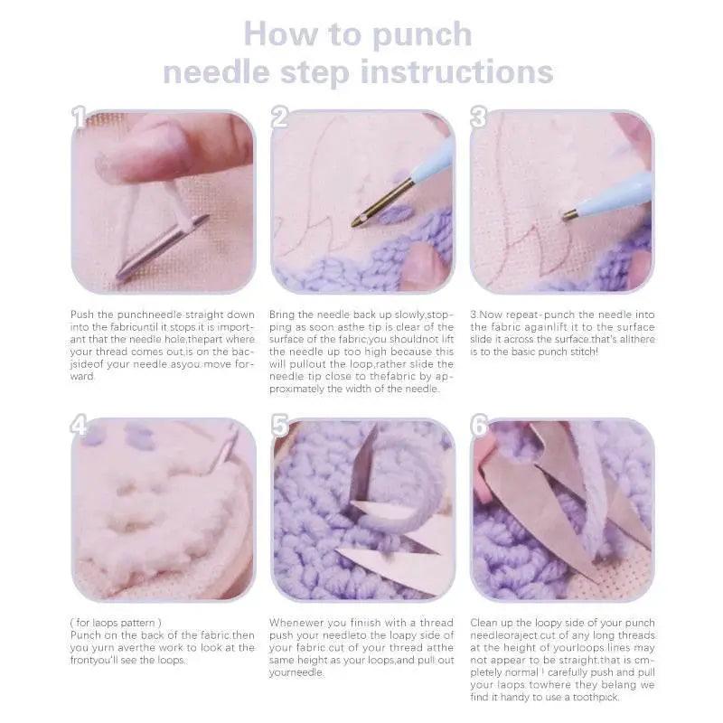  DIY Scenic Punch Needle Embroidery Kit - 20x20cm Frame Set for Beginners, Perfect Handcrafted Home Decor Gift -  ToylandEU™