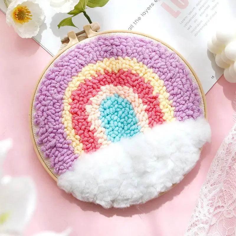 DIY Scenic Punch Needle Embroidery Kit - 20x20cm Frame Set for Beginners, Perfect Handcrafted Home Decor Gift -  ToylandEU™