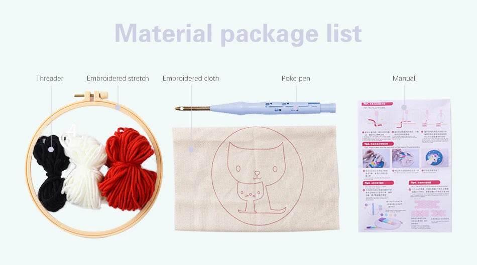 DIY-Stickset mit malerischer Punch-Needle-Technik – 20 x 20 cm Rahmenset für Anfänger, perfektes handgefertigtes Geschenk zur Heimdekoration – ToylandEU