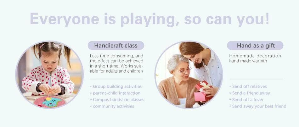 DIY-Stickset mit malerischer Punch-Needle-Technik – 20 x 20 cm Rahmenset für Anfänger, perfektes handgefertigtes Geschenk zur Heimdekoration – ToylandEU