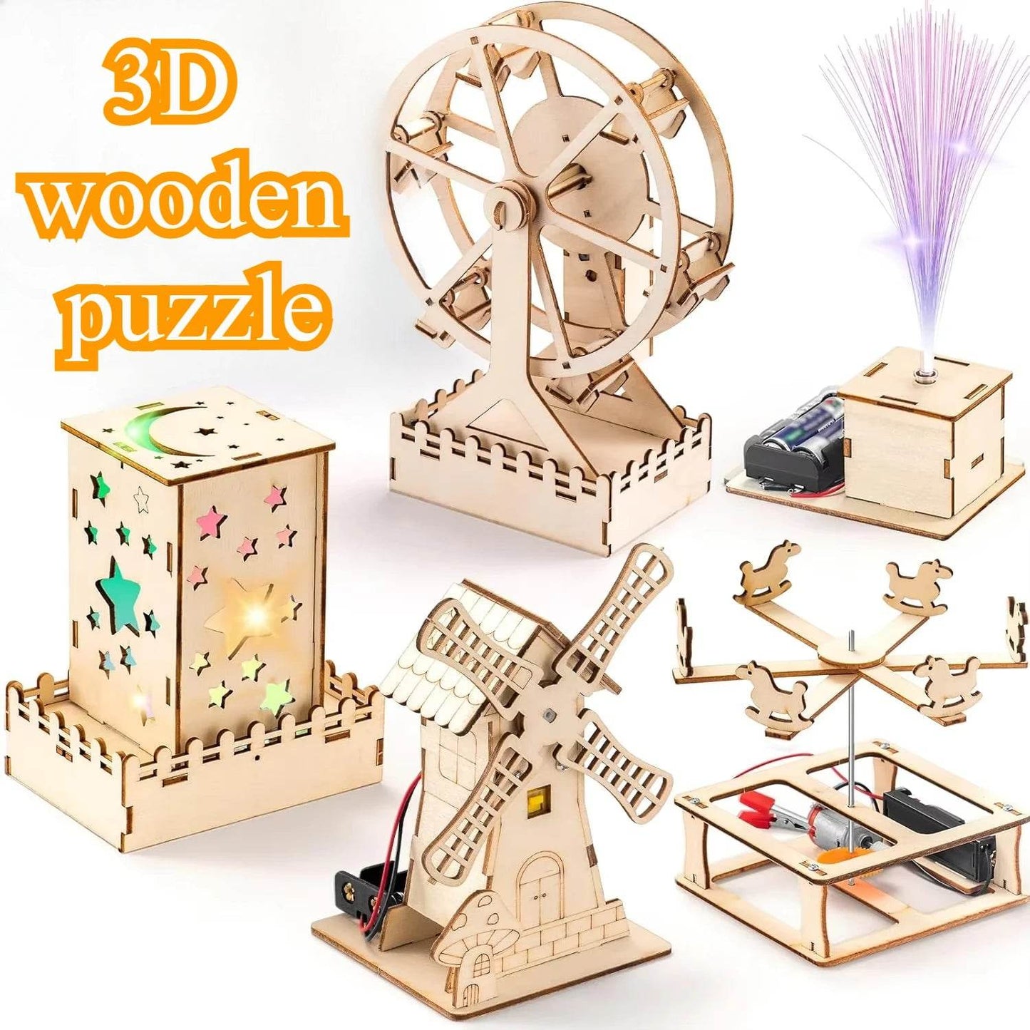 DIY Science Building Projects 3D Wooden Puzzles Craft Kit - ToylandEU