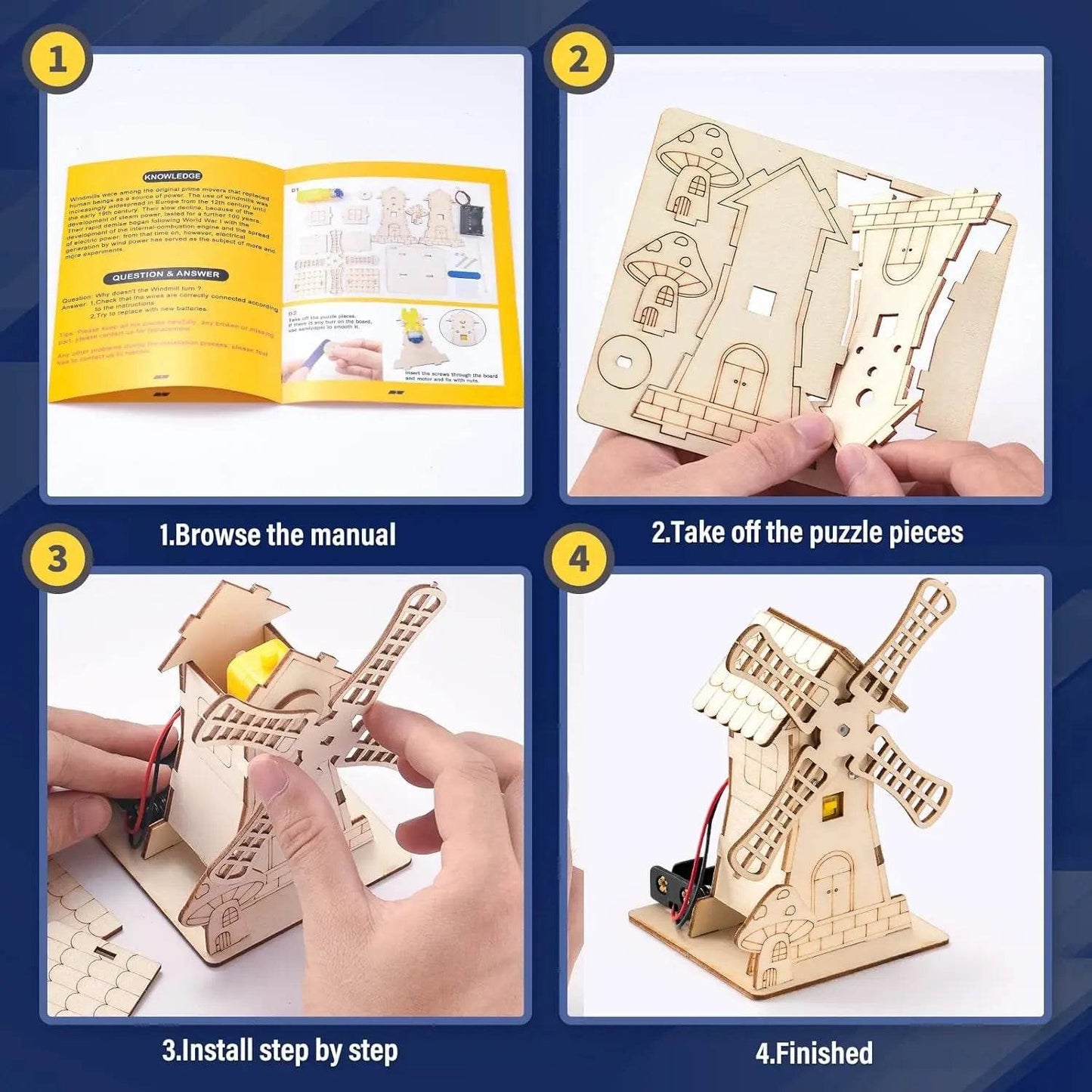 DIY Science Building Projects 3D Wooden Puzzles Craft Kit - ToylandEU