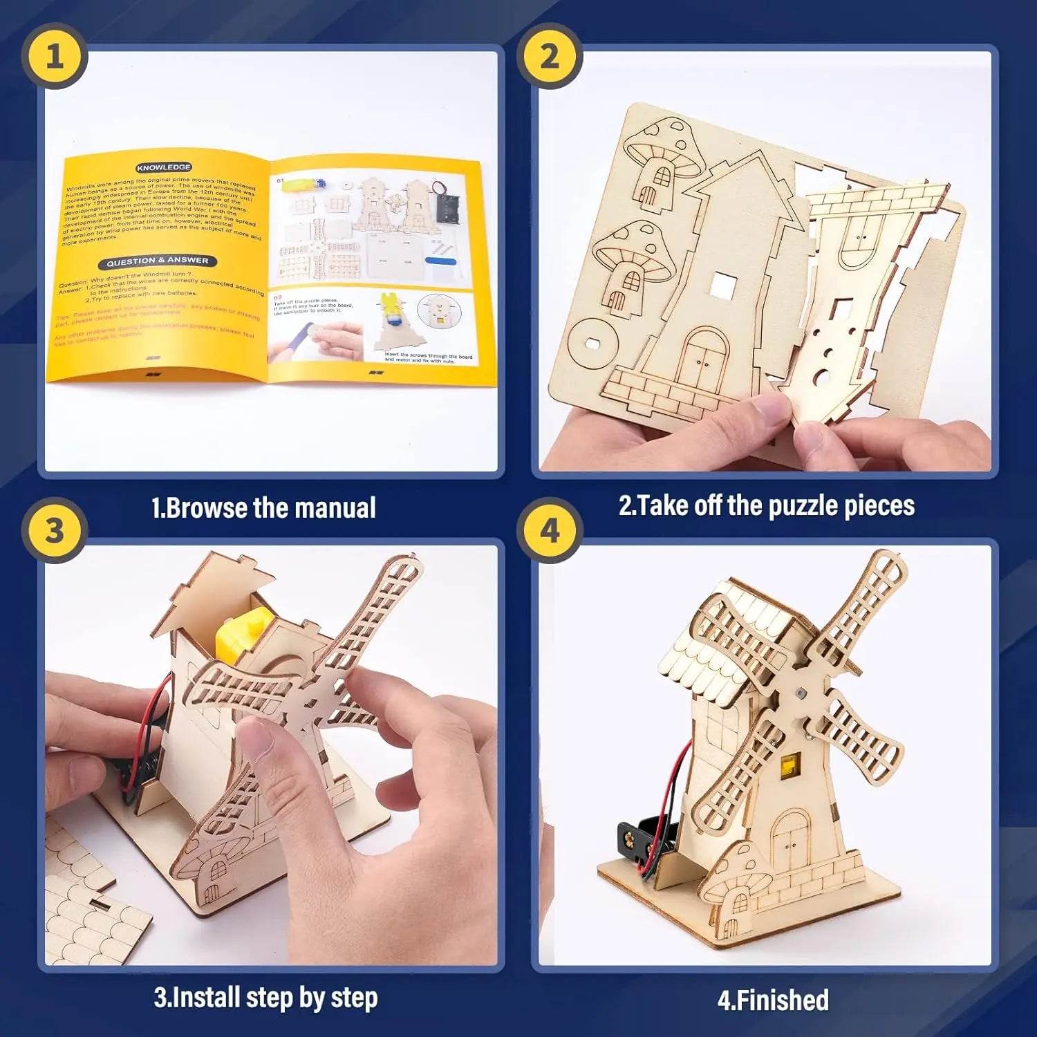 DIY Science Building Projects 3D Wooden Puzzles Craft Kit - ToylandEU