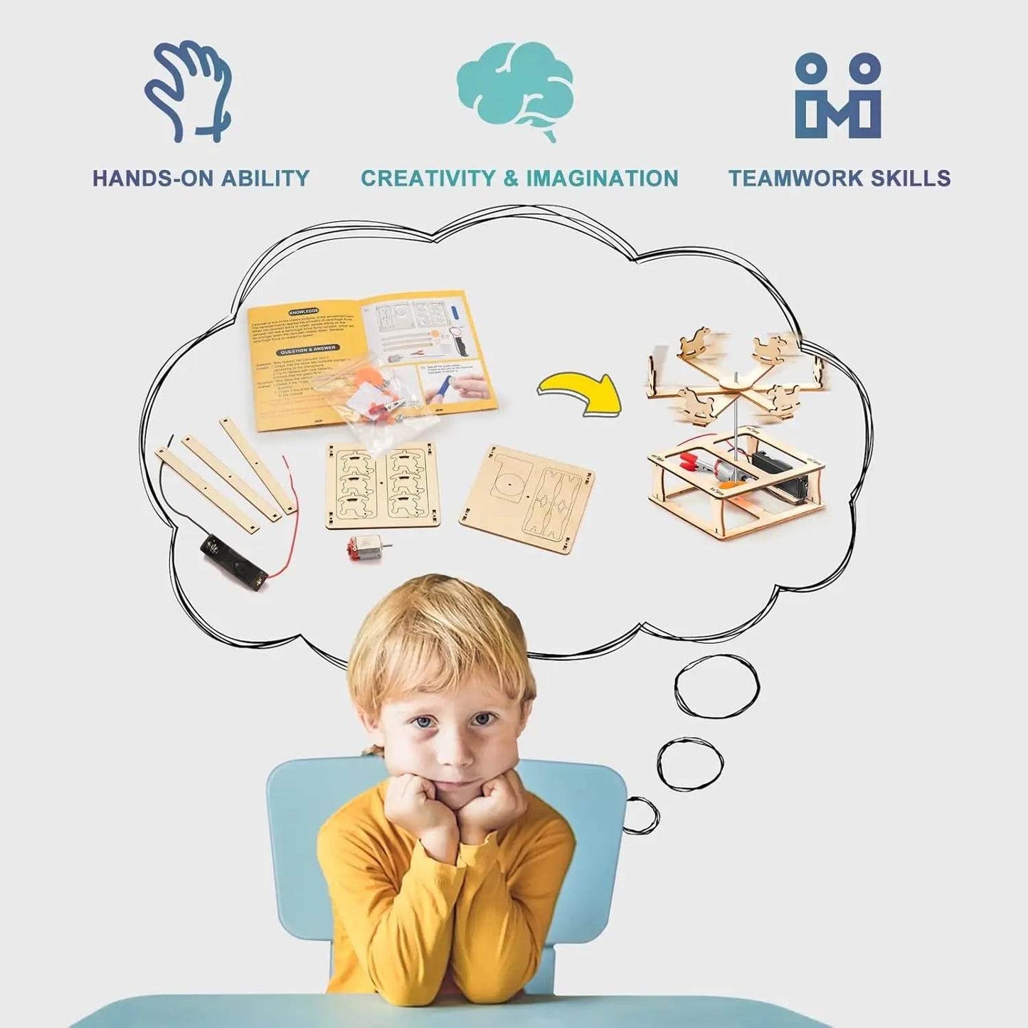 DIY Science Building Projects 3D Wooden Puzzles Craft Kit - ToylandEU