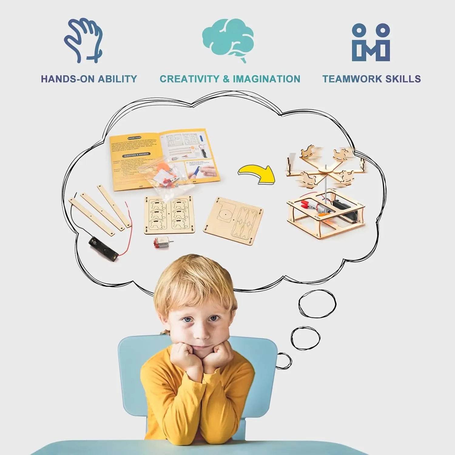 DIY Science Building Projects 3D Wooden Puzzles Craft Kit - ToylandEU