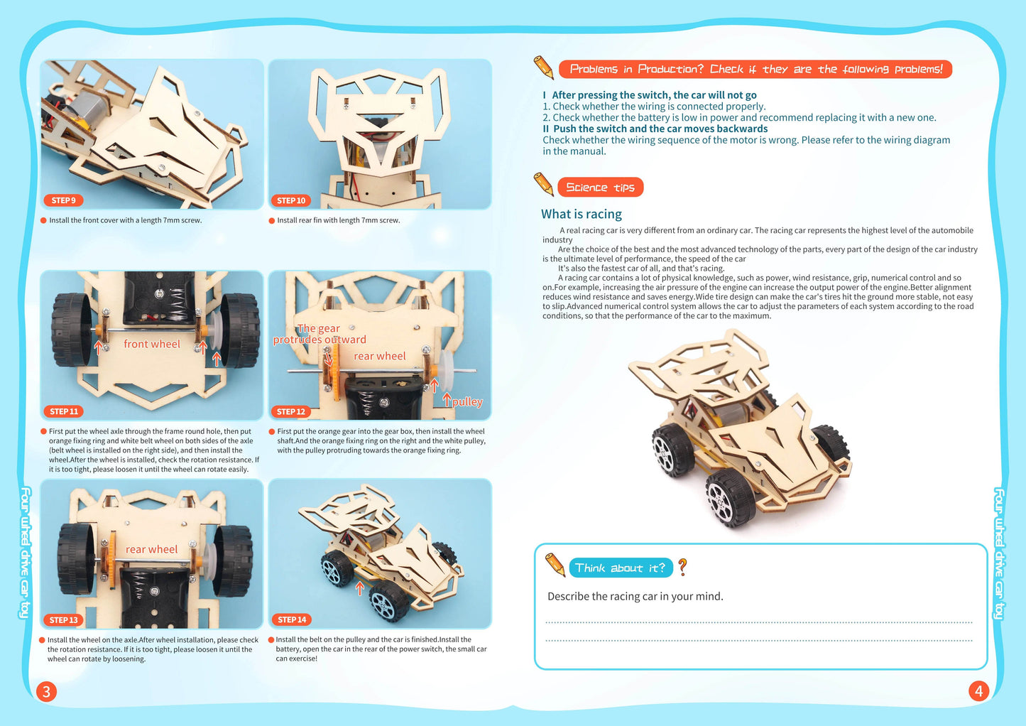 DIY Science Toys Children Educational STEM Kits Car Dinosaur Model Technologia Experimental Tool Wood Puzzle Games School Supply - ToylandEU