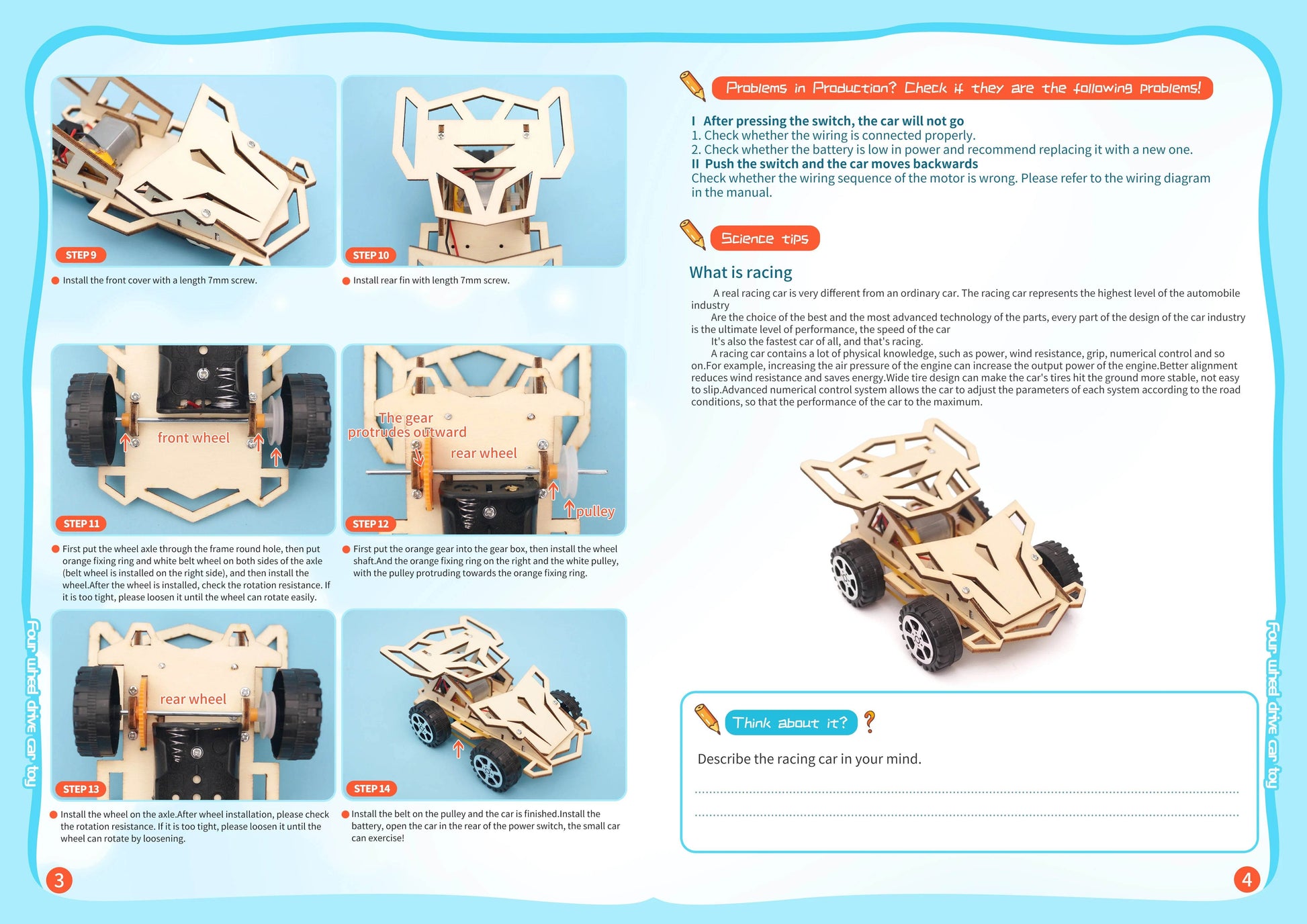 DIY Science Toys Children Educational STEM Kits Car Dinosaur Model Technologia Experimental Tool Wood Puzzle Games School Supply - ToylandEU