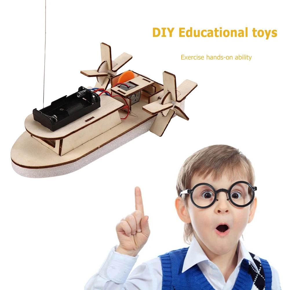 DIY Science Toys Children Educational STEM Projects Kits 3D Assemble Car Boat Model Wood Puzzle Toy Scientific Experiment Kit - ToylandEU